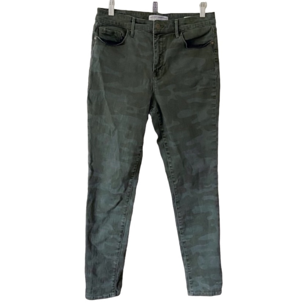 Social Standard by Sanctuary Jeans Skinny High arise Green Camo Size Medium - Picture 1 of 8
